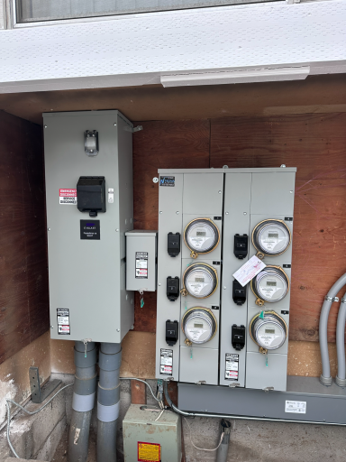 Completed 400 amp electrical meter bank installation for multi-family building in Pasadena CA